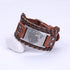 Bracelet Loup Cuir Marron